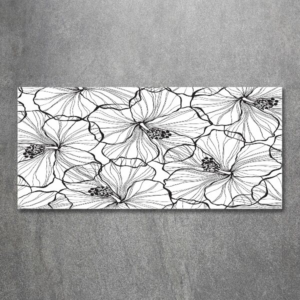 Foto en metacrilato horizontal flores hawaianas