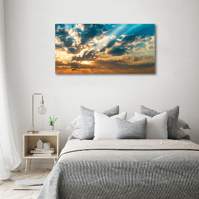 Pintura en acrílico horizontal Cielo del atardecer
