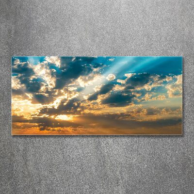 Pintura en acrílico horizontal Cielo del atardecer