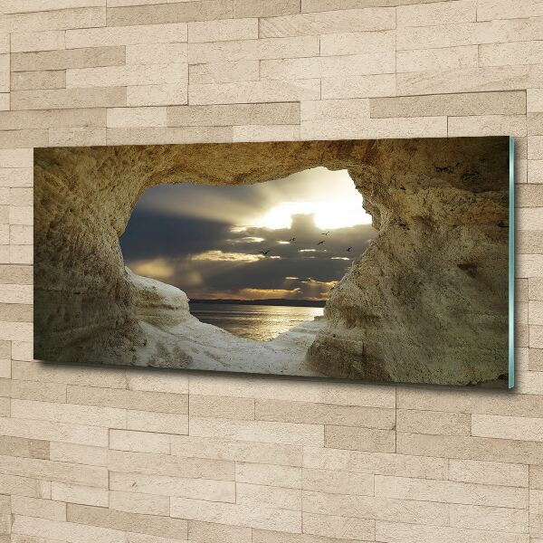 Cuadro metacrilato horizontal Cueva junto al mar