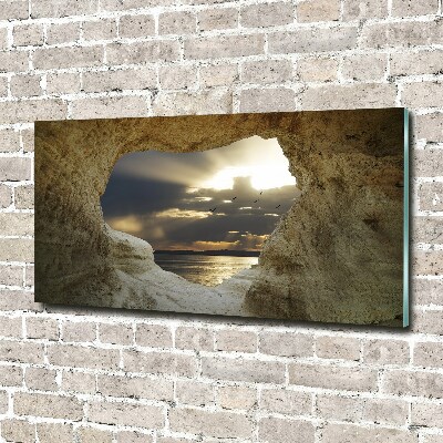 Cuadro metacrilato horizontal Cueva junto al mar