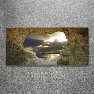 Cuadro metacrilato horizontal Cueva junto al mar