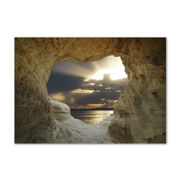 Cuadro metacrilato horizontal Cueva junto al mar