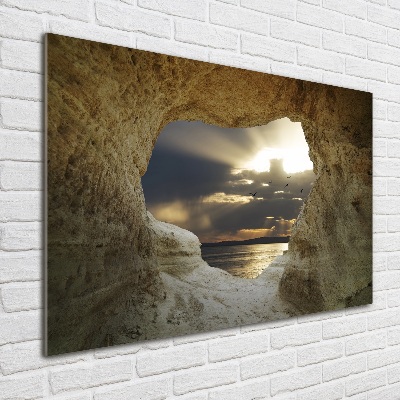 Cuadro metacrilato horizontal Cueva junto al mar