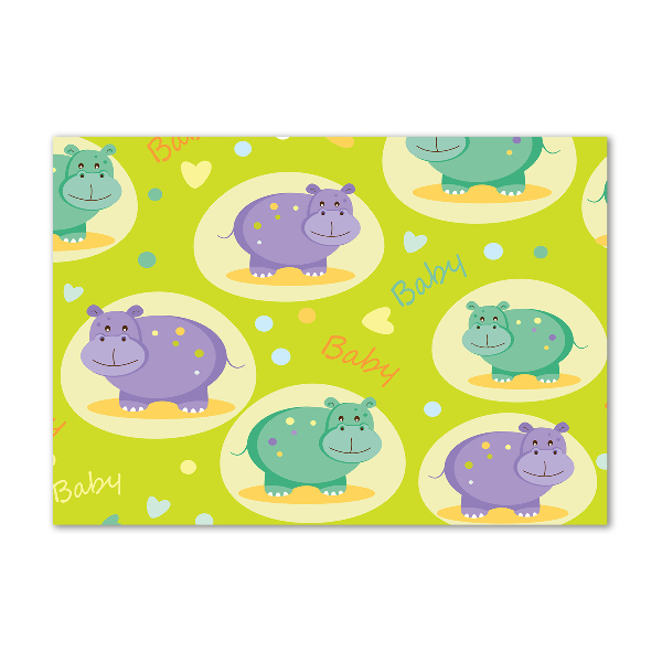 Foto en metacrilato horizontal Hipopótamos