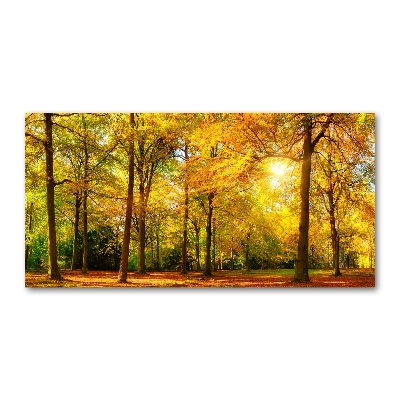 Pintura en acrílico horizontal Bosque en otoño