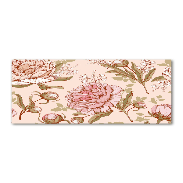 Cuadro metacrilato horizontal Peonías