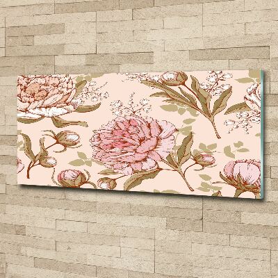 Cuadro metacrilato horizontal Peonías