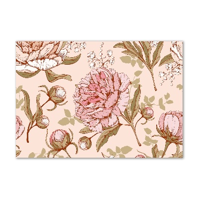 Cuadro metacrilato horizontal Peonías