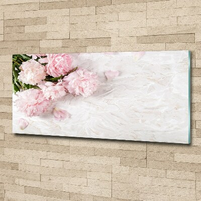 Foto en metacrilato horizontal Peonías