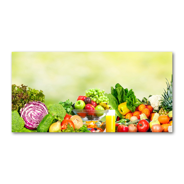 Cuadro metacrilato horizontal Verduras y frutas
