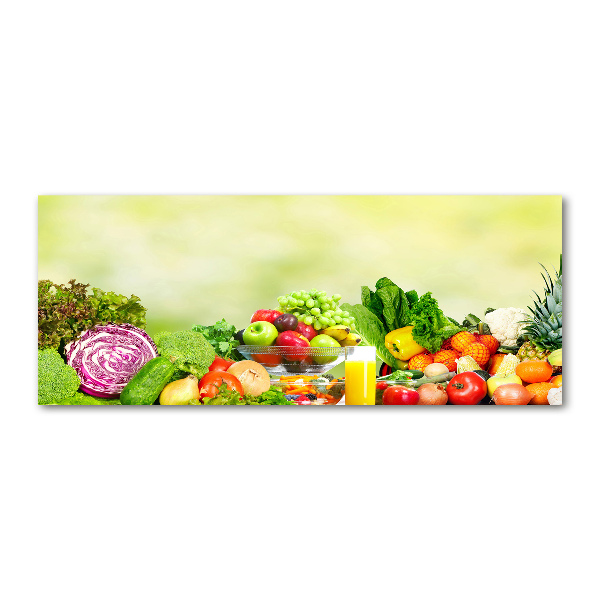 Cuadro metacrilato horizontal Verduras y frutas