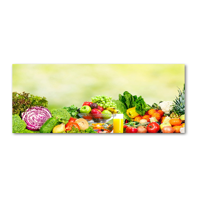 Cuadro metacrilato horizontal Verduras y frutas