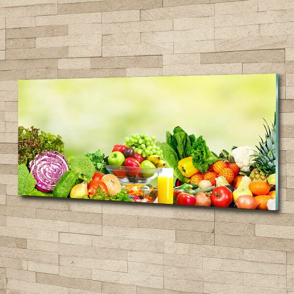 Cuadro metacrilato horizontal Verduras y frutas