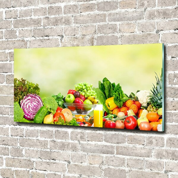 Cuadro metacrilato horizontal Verduras y frutas