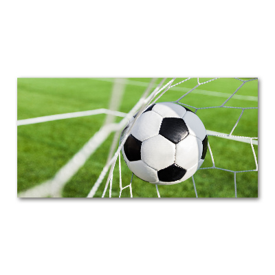 Cuadro metacrilato horizontal El balón está en la portería.