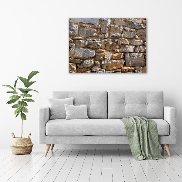 Pintura en acrílico horizontal Muro de piedra