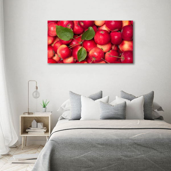 Pintura en acrílico horizontal manzanas rojas
