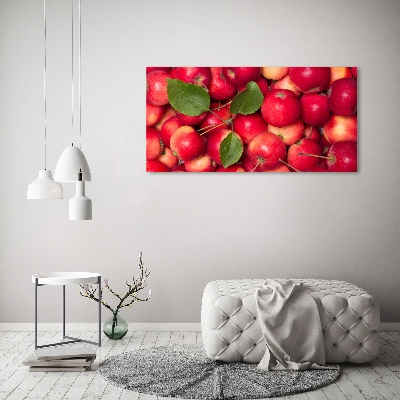 Pintura en acrílico horizontal manzanas rojas