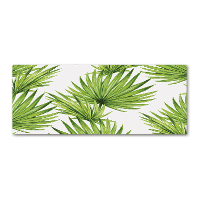 Cuadro acrílico horizontal hojas tropicales
