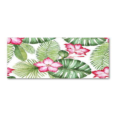 Cuadro metacrilato horizontal flores tropicales