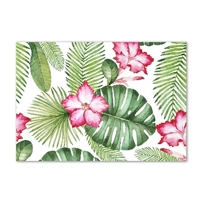 Cuadro metacrilato horizontal flores tropicales