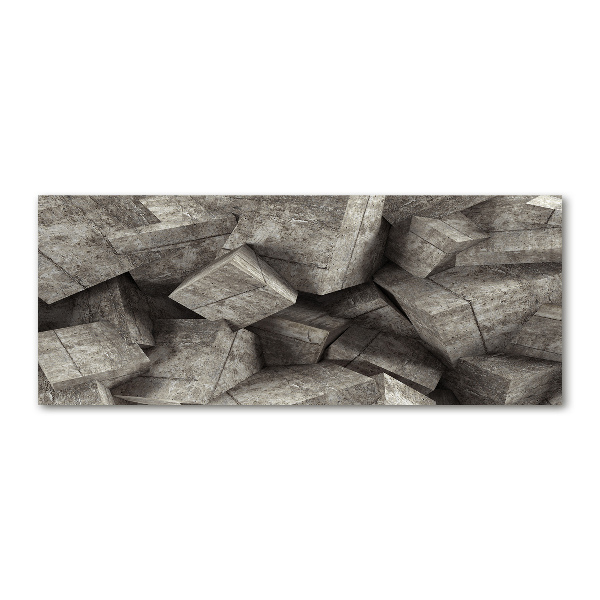 Cuadro acrílico horizontal Cubos de hormigón