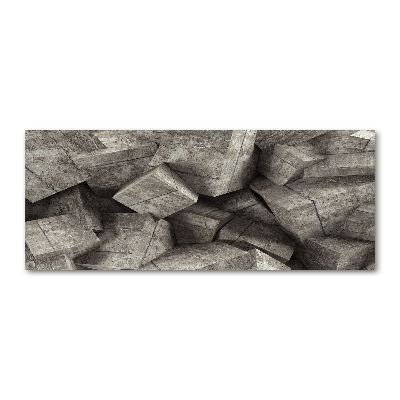 Cuadro acrílico horizontal Cubos de hormigón