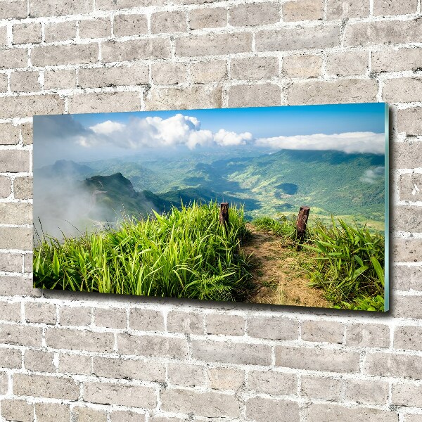 Cuadro acrílico horizontal Camino a la cima