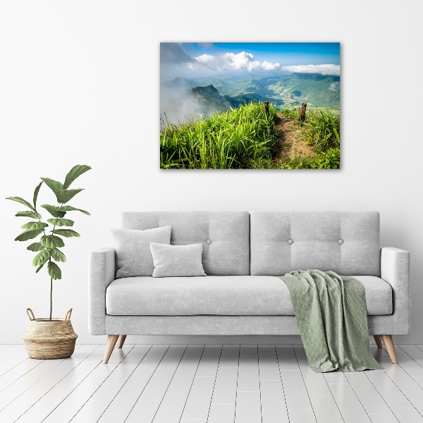 Cuadro acrílico horizontal Camino a la cima