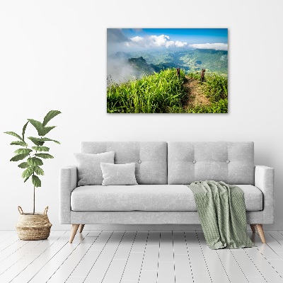 Cuadro acrílico horizontal Camino a la cima