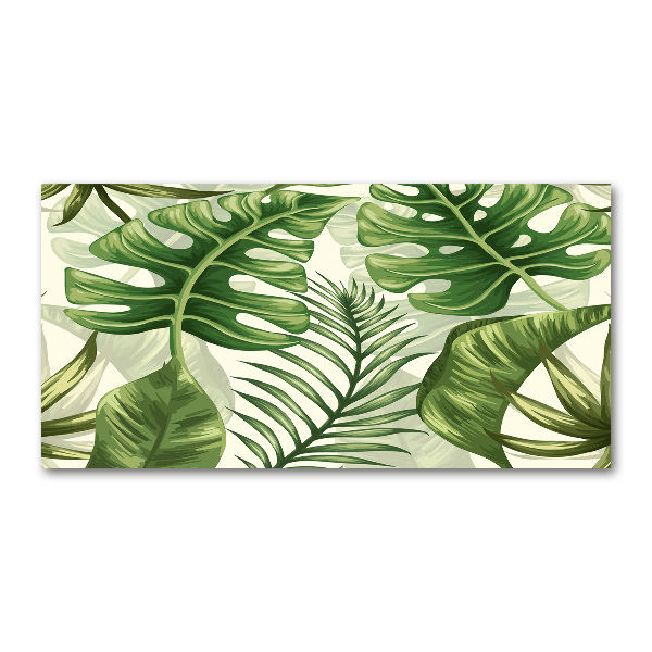 Cuadro metacrilato horizontal hojas tropicales