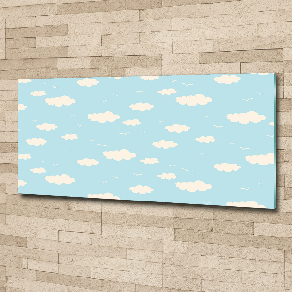 Pintura en acrílico horizontal Nubes