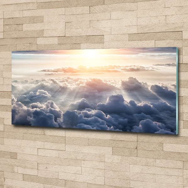 Pintura en acrílico horizontal Nubes a vista de pájaro