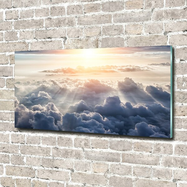 Pintura en acrílico horizontal Nubes a vista de pájaro