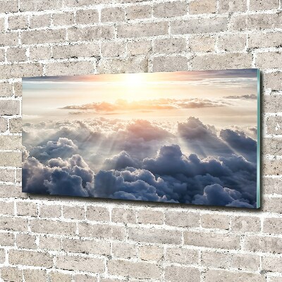 Pintura en acrílico horizontal Nubes a vista de pájaro