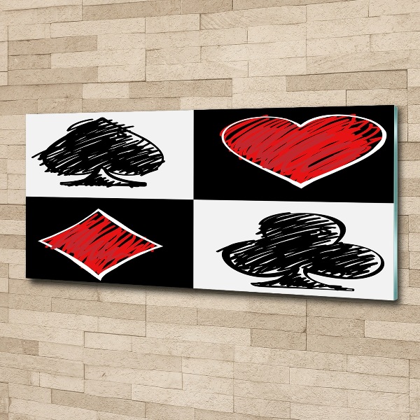 Cuadro acrílico horizontal Palos de cartas