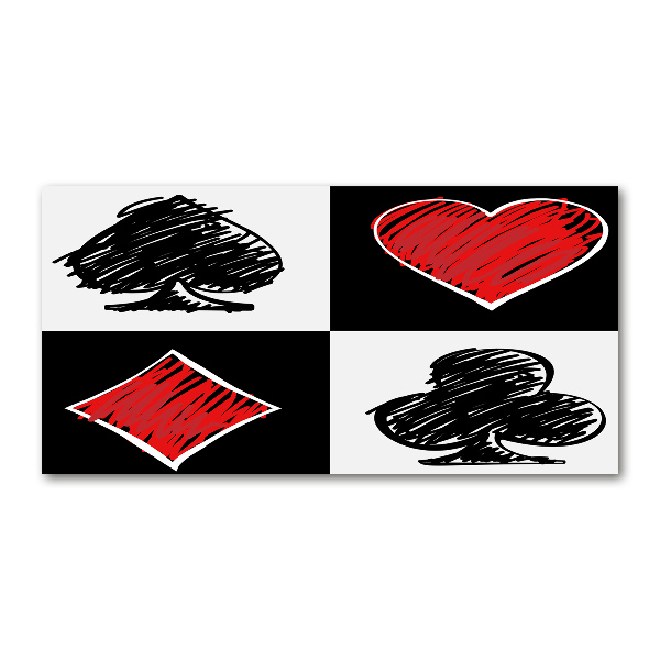 Cuadro acrílico horizontal Palos de cartas