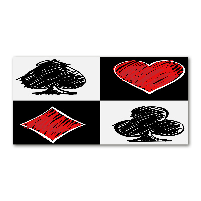 Cuadro acrílico horizontal Palos de cartas