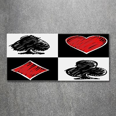 Cuadro acrílico horizontal Palos de cartas