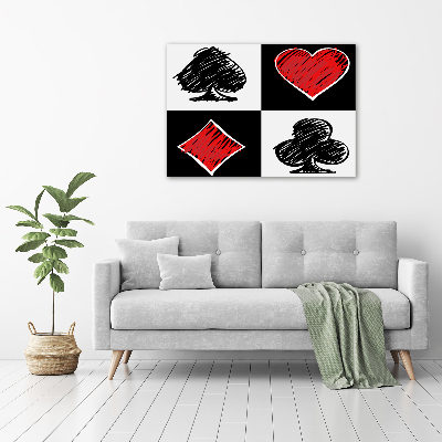 Cuadro acrílico horizontal Palos de cartas