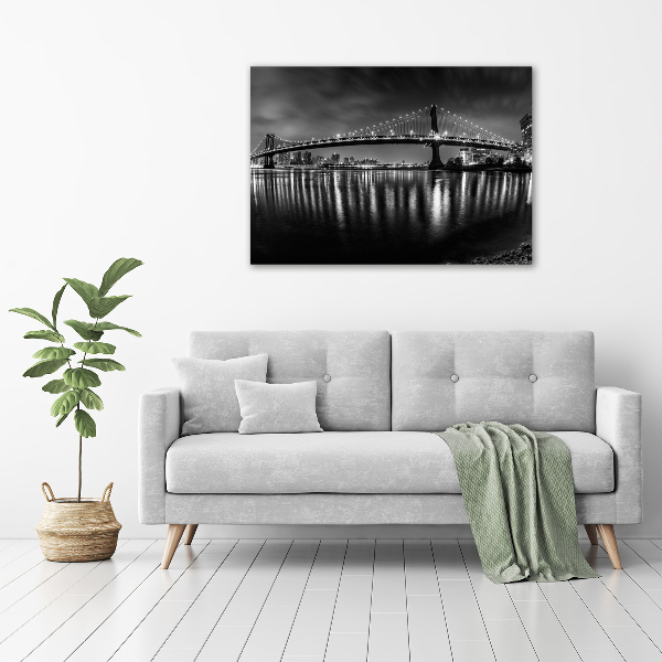 Cuadro acrílico horizontal Manhattan de noche