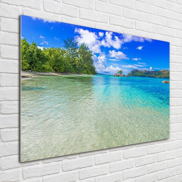 Cuadro metacrilato horizontal Playa de Seychelles