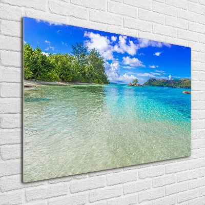 Cuadro metacrilato horizontal Playa de Seychelles