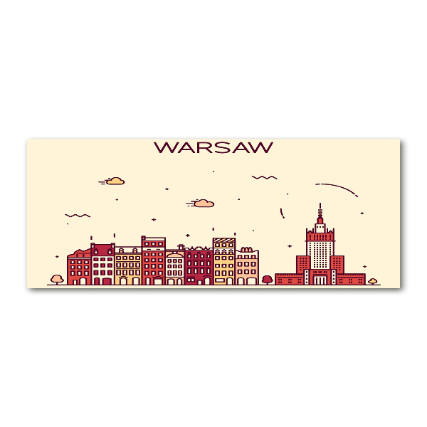 Pintura en acrílico horizontal Varsovia Polonia