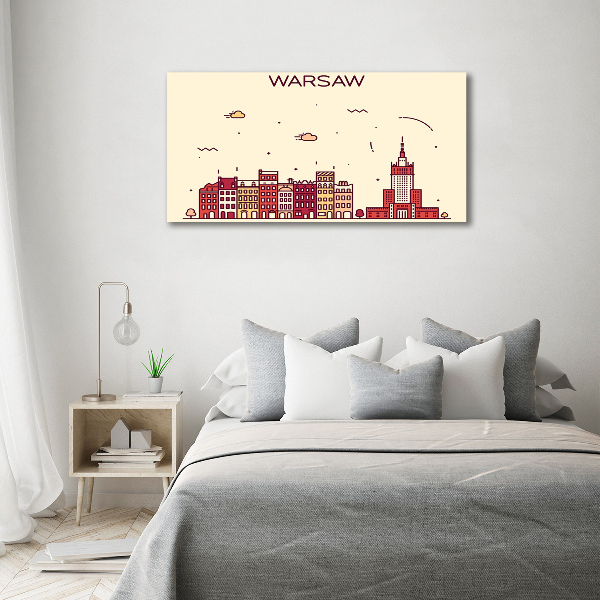 Pintura en acrílico horizontal Varsovia Polonia