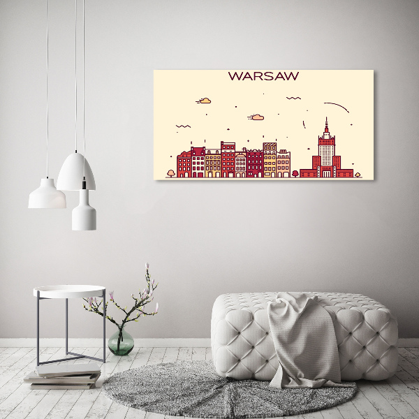Pintura en acrílico horizontal Varsovia Polonia