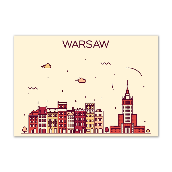 Pintura en acrílico horizontal Varsovia Polonia
