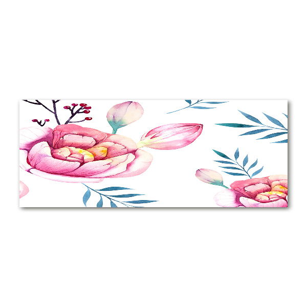 Cuadro metacrilato horizontal Patrón floral