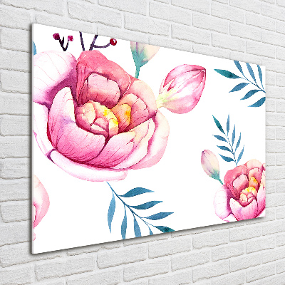 Cuadro metacrilato horizontal Patrón floral